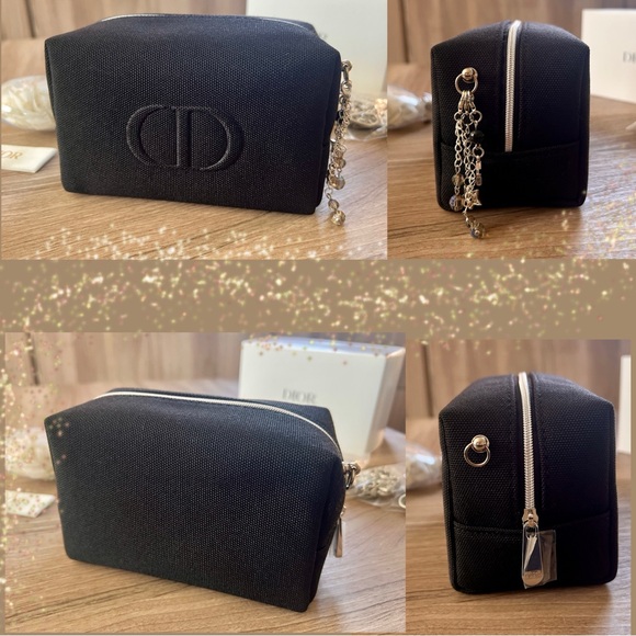 Dior Crossbody Bag Cosmetic Makeup Pouch Silver Hardware Star Charms and Straps - Picture 3 of 15